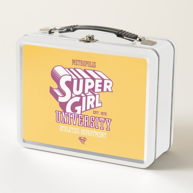 Supergirl Metropolis University Athletics Dept. Metal Lunch Box (Front)