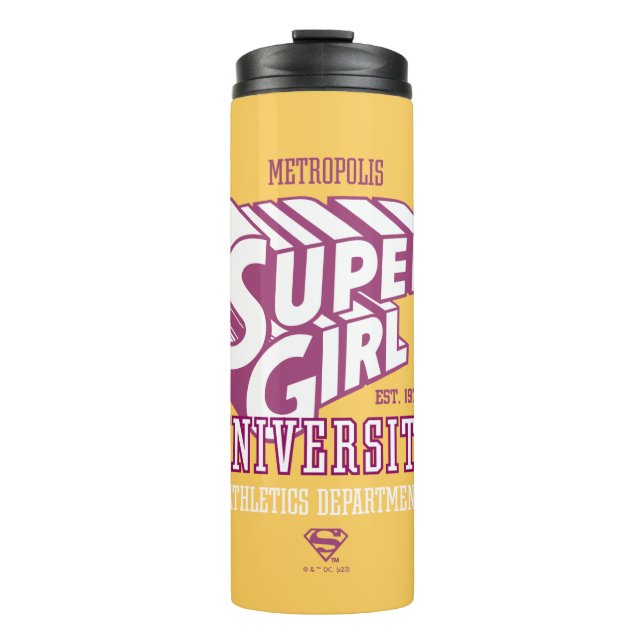 Supergirl Metropolis University Athletics Dept. Thermal Tumbler (Front)