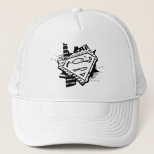 Supergirl Newsprint S-Shield Trucker Hat