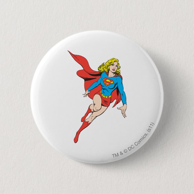 Supergirl on the Move 2 Inch Round Button (Front)