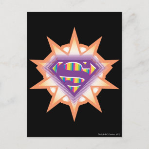 Supergirl Orange Starburst Postcard