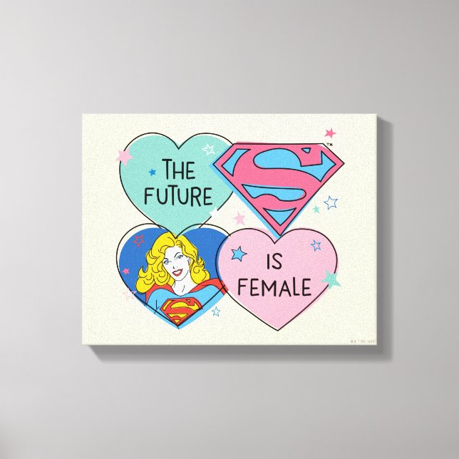 Supergirl Out of This World Retro Graphic Canvas Print (Front)