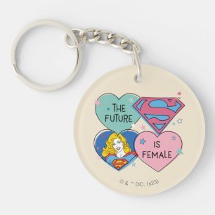 Supergirl Out of This World Retro Graphic Keychain