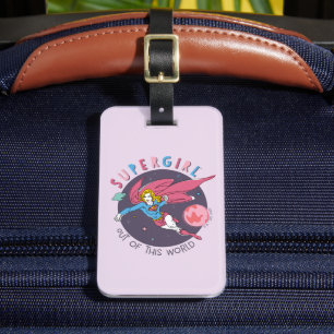 Supergirl Out of This World Retro Graphic Luggage Tag