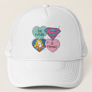 Supergirl Out of This World Retro Graphic Trucker Hat