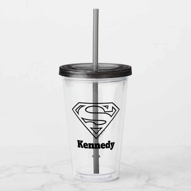 Supergirl Outline S-Shield Acrylic Tumbler (Front)