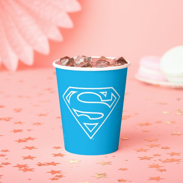 Supergirl Outline S-Shield Paper Cups (Insitu)