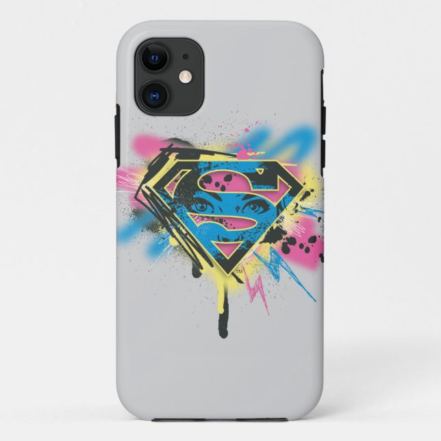 Supergirl Paint and Spills Case-Mate iPhone Case (Back)