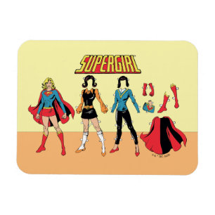 Supergirl Paper Doll Graphic Magnet