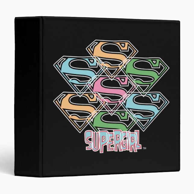 Supergirl Pastel Logo Collage Binder (Front/Spine)