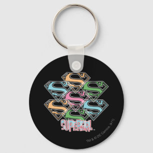 Supergirl Pastel Logo Collage Keychain