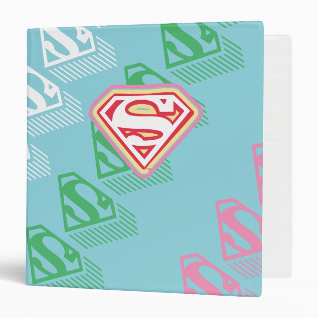 Supergirl Pastel  Repeat Pattern Binder (Front/Inside)