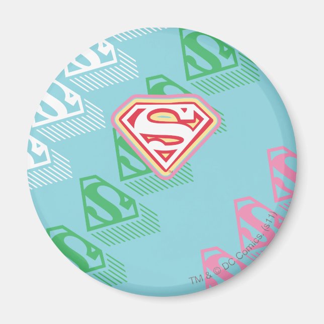 Supergirl Pastel  Repeat Pattern Magnet (Front)