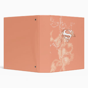 Supergirl Peach Floral Pattern Binder