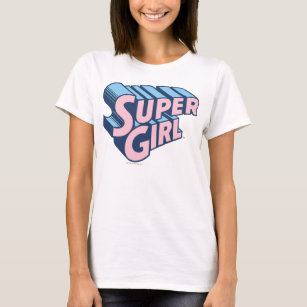 Supergirl Pink and Blue Logo T-Shirt