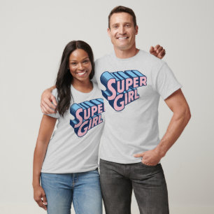 Supergirl Pink and Blue Logo T-Shirt