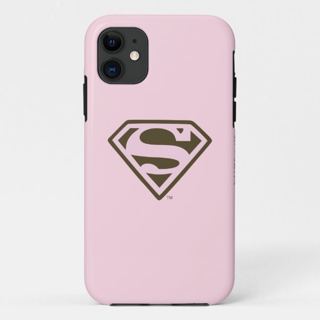 Supergirl Pink and Brown Logo Case-Mate iPhone Case (Back)