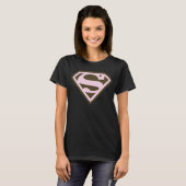 Supergirl Pink and Brown Logo T-Shirt (Front Full)