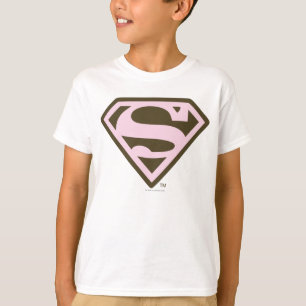 Supergirl Pink and Brown Logo T-Shirt