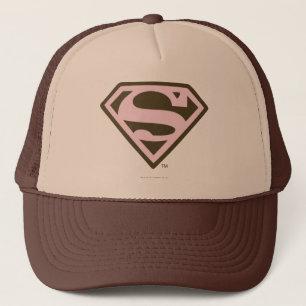 Supergirl Pink and Brown Logo Trucker Hat