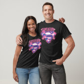 Supergirl Pink and Purple Grunge Logo T-Shirt (Unisex)