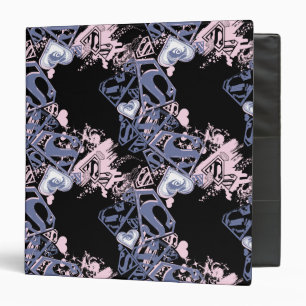 Supergirl Pink and Purple Pattern Binder