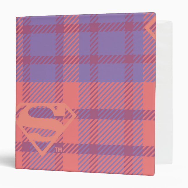 Supergirl Pink and Purple Pattern Binder (Front/Inside)