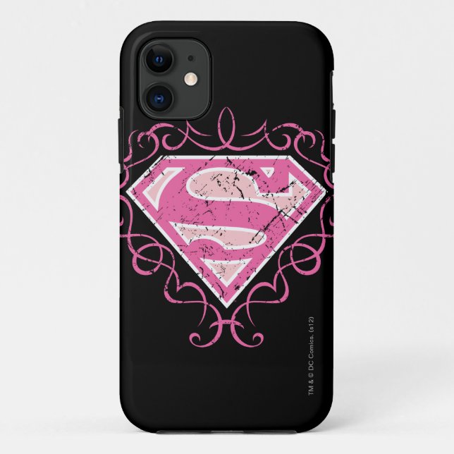 Supergirl Pink Colourful Logo Case-Mate iPhone Case (Back)