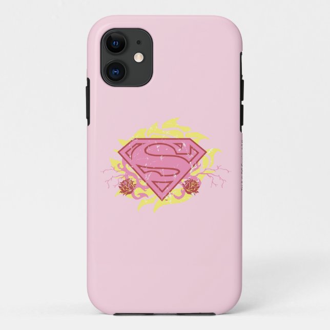 Supergirl Pink Flowers Case-Mate iPhone Case (Back)
