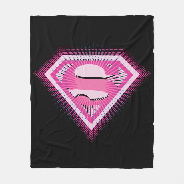 Supergirl Pink Logo Fleece Blanket (Front)
