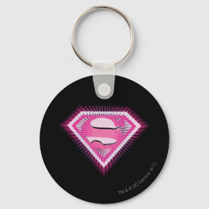 Supergirl Pink Logo Keychain