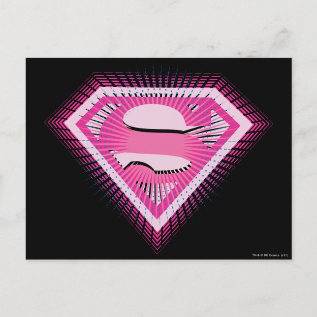 Supergirl Pink Logo Postcard (Front)