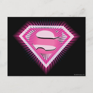 Supergirl Pink Logo Postcard
