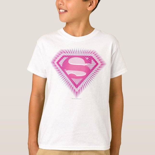 Supergirl Pink Logo T-Shirt (Front)