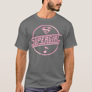 Supergirl Pink Music Note T-Shirt