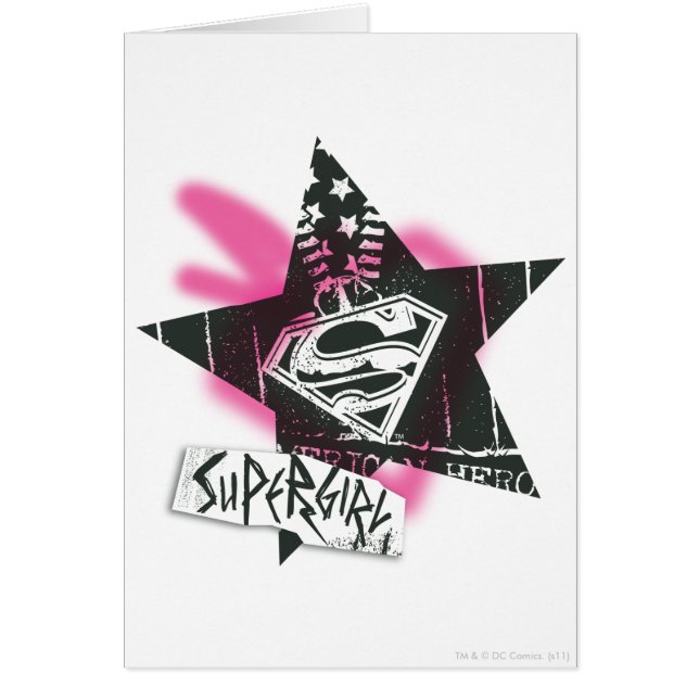 Supergirl Pink Spray Star Peinture (Devant)