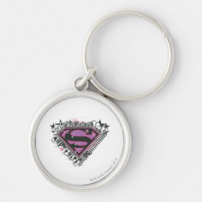 Supergirl Pins Logo Keychain (Front)