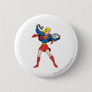Supergirl Pose 10 2 Inch Round Button