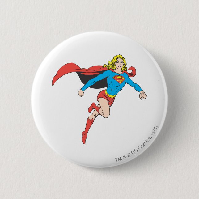 Supergirl Pose 1 2 Inch Round Button (Front)