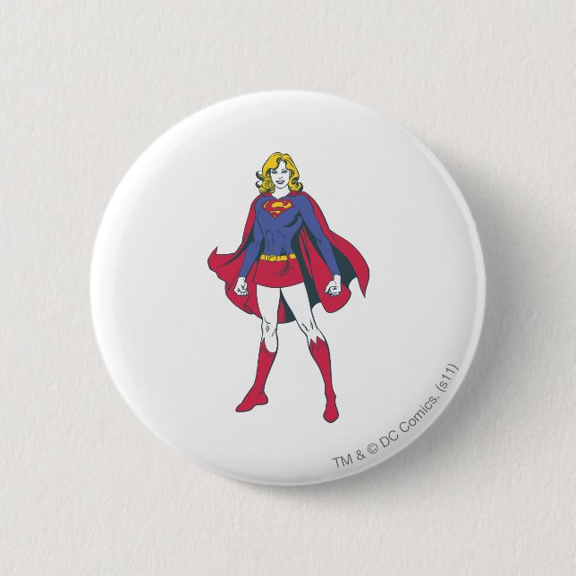 Supergirl Pose 2 Inch Round Button (Front)