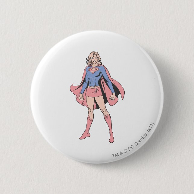 Supergirl Pose 3 2 Inch Round Button (Front)