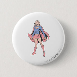 Supergirl Pose 3 2 Inch Round Button
