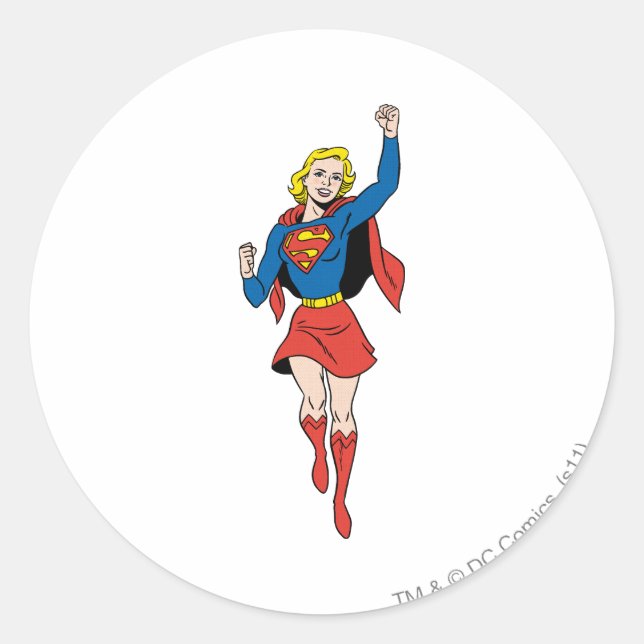 Supergirl Pose 4 Classic Round Sticker (Front)