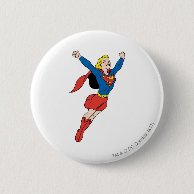 Supergirl Pose 6 2 Inch Round Button (Front)