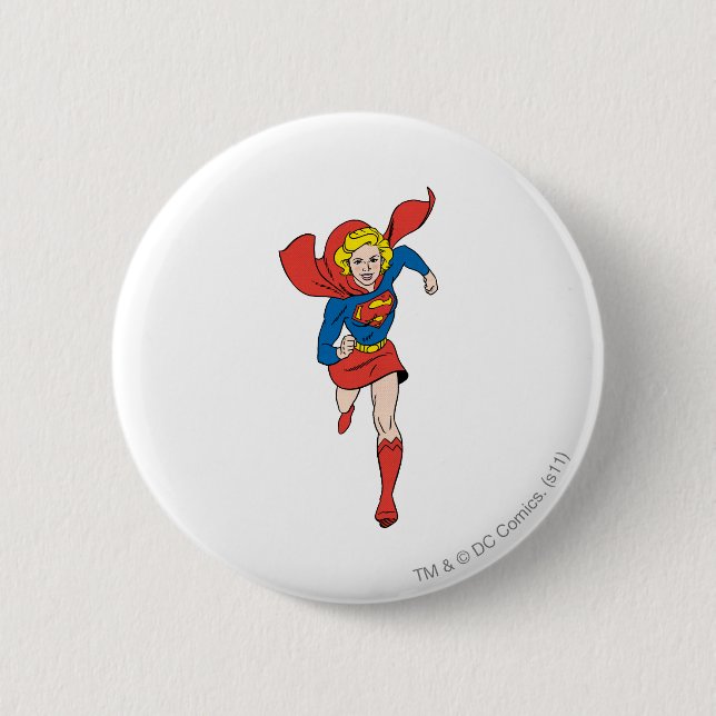 Supergirl Pose 8 2 Inch Round Button (Front)
