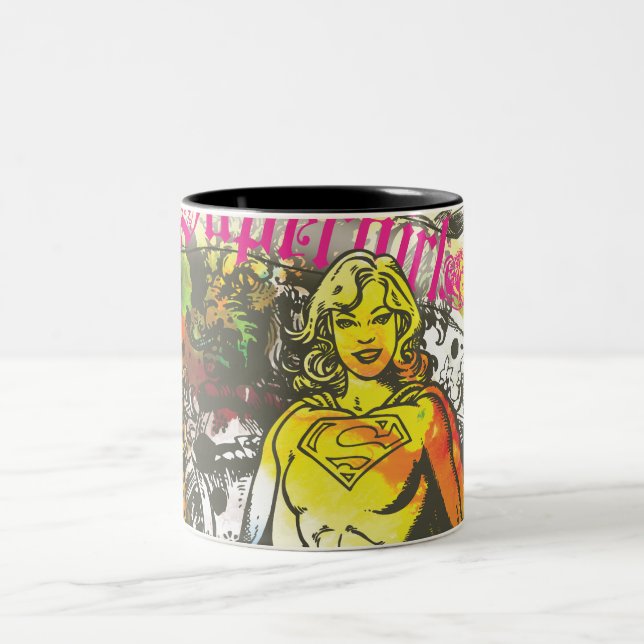 Supergirl Pose The Lux Two-Tone Coffee Mug (Center)