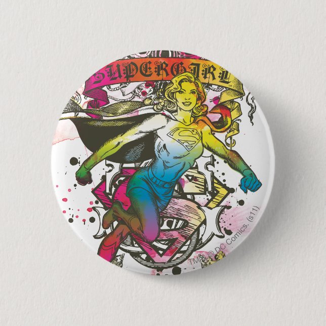 Supergirl Power 2 Inch Round Button (Front)