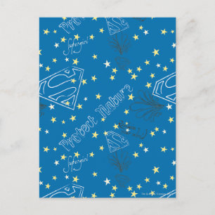 Supergirl Protect Nature Pattern Postcard