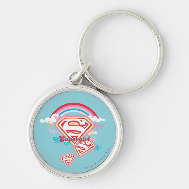 Supergirl Rainbow Keychain (Front)