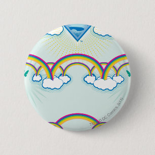 Supergirl Rainbow Pattern 2 Inch Round Button
